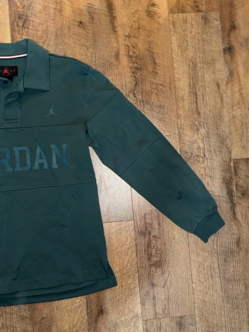 Jordan Long Sleeve Polo in Forest Green